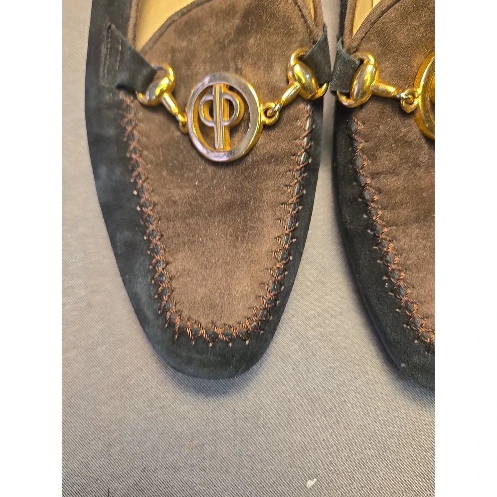 Vintage Paloma Italy Suede Horsebit Loafers - Women's Size 6 / 6.5 (9.5